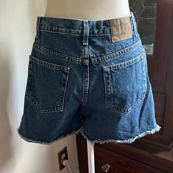 Y2K Vintage London Jean Denim Shorts Women 6 High Rise Cutoff Frayed Hem Micro - Picture 1 of 17